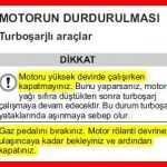 Turboşarjlı araç uyarısı